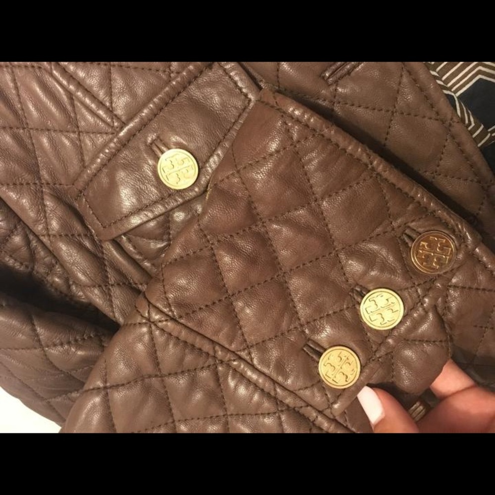 Tory Burch quilted leather jacket - Picture 4 of 4